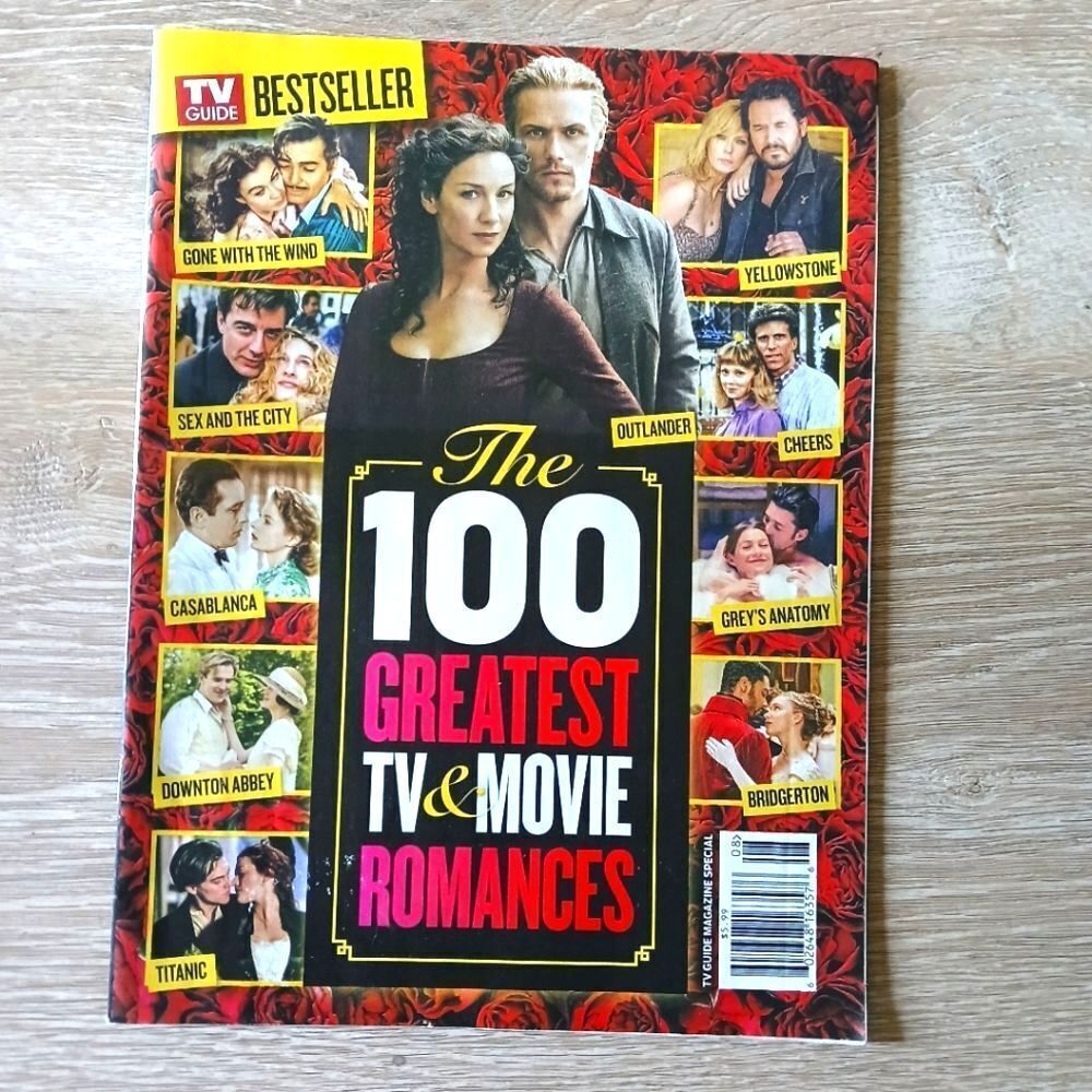 TV Guide: 100 Greatest TV & Movie Romances Magazine 2024 Romance Love